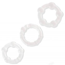 Lot de 3 cockrings Power Plus transparents- Cockrings Flexibles en stock sur Fun et plaisirs