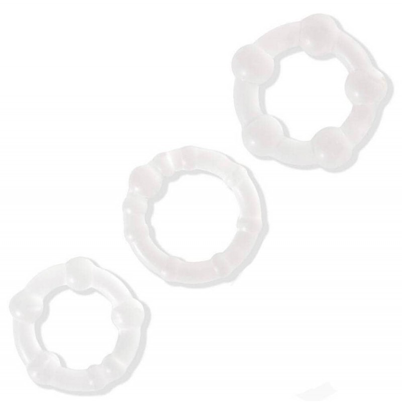 Lot de 3 cockrings Power Plus transparents