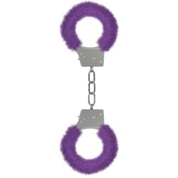 Menottes Fourrure Métalliques Violette- Menottes en stock sur Fun et plaisirs