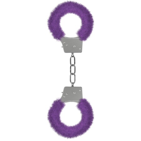 Menottes Fourrure Métalliques Violette- Menottes en stock sur Fun et plaisirs