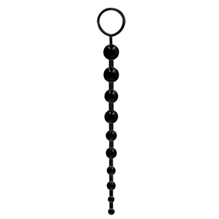 Boules anales Chaîne 26 x 2.3cm Noir- Chapelets en stock sur Fun et plaisirs