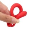 Double Cockring Silicone Soft Duo 40mm Rouge