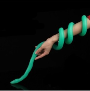 Gode long Ultra Snake 120 x 2.7cm Vert