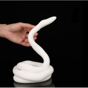 Gode long Ultra Snake 120 x 2.7cm Blanc- Gros Gode - Longueur + de 40cm en stock sur Fun et plaisirs