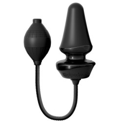 Plug Gonflable Silicone 9.5 x 5.5 cm Noir- Plugs Gonflables en stock sur Fun et plaisirs