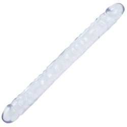 Double gode Jelly Clear 44 x 4.3 cm- Godes Doubles en stock sur Fun et plaisirs