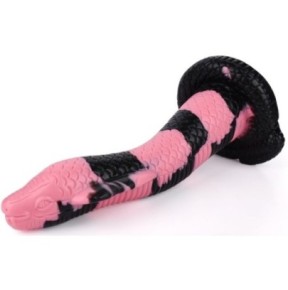 Gode Cobra Snake S 18 x 5cm Noir-Rose