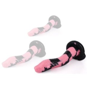 Gode Cobra Snake L 26 x 7cm Noir-Rose- Godes insolites en stock sur Fun et plaisirs