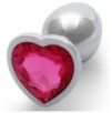 Bijou anal Heart Gem S 6 x 2.6cm Argenté-Rose