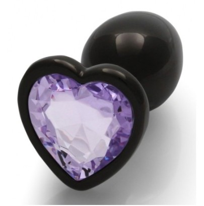 Bijou anal Heart Gem S 6 x 2.6cm Noir-Violet- Bijoux Anal en stock sur Fun et plaisirs