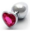 Bijou anal Heart Gem M 7 x 3.3cm Argenté-Rose