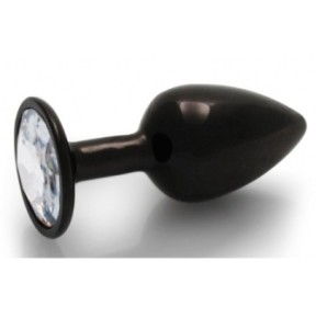 Bijou anal Round Gem S 6 x 2.6cm Noir-transparent- Bijoux Anal en stock sur Fun et plaisirs