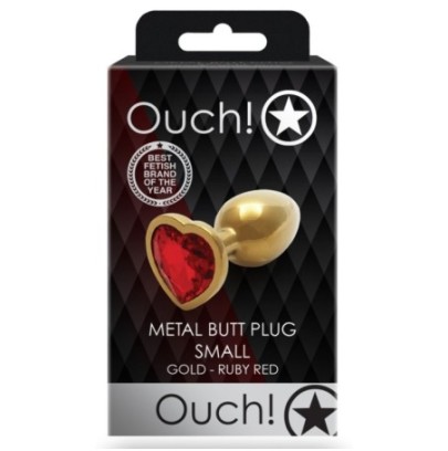 Bijou anal Heart Gem S 6 x 2.6 cm Doré-Rouge