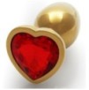 Bijou anal Heart Gem S 6 x 2.6 cm Doré-Rouge