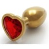 Bijou anal Heart Gem S 6 x 2.6 cm Doré-Rouge