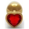 Bijou anal Heart Gem S 6 x 2.6 cm Doré-Rouge