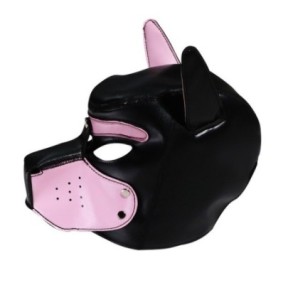 Cagoule Puppy Smart Noir-Rose- Puppy Play