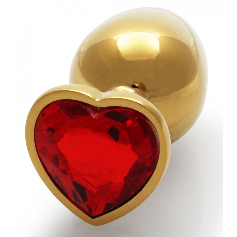 Bijou anal Heart Gem M 7 x 3.3cm Doré-Rouge