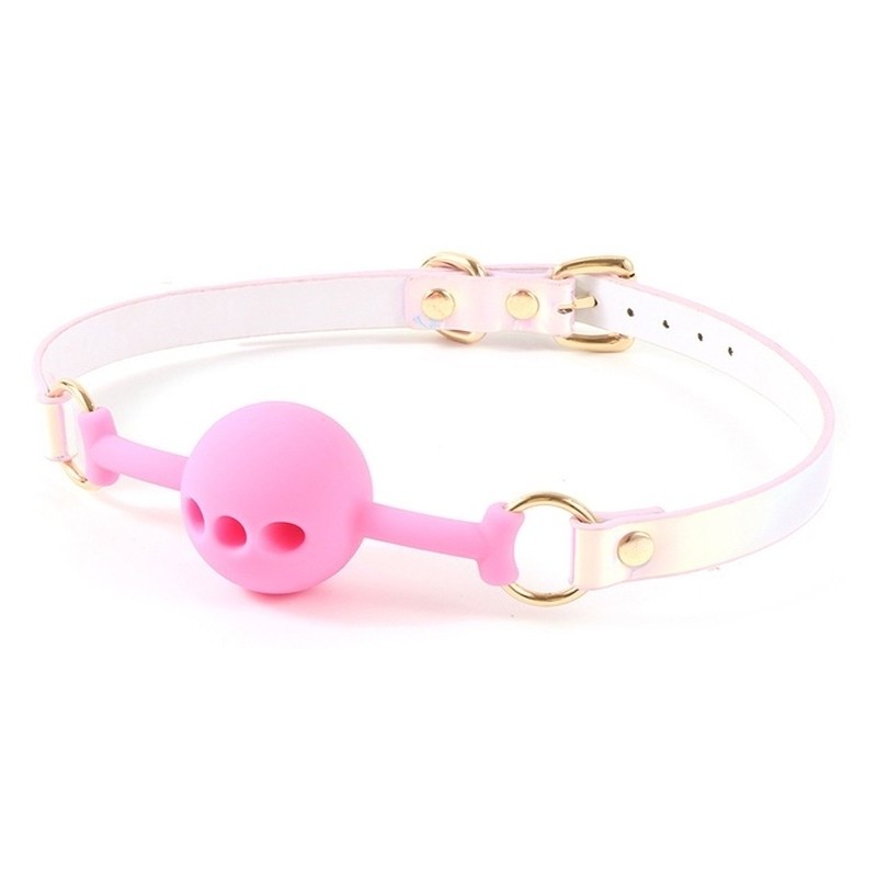 Bâillon Boule Laser Rose