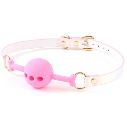 Bâillon Boule Laser Rose- Baillons BDSM en stock sur Fun et plaisirs