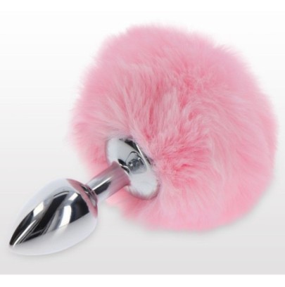 Plug Pompom 6 x 2.7cm Rose- Bijoux Anal en stock sur Fun et plaisirs