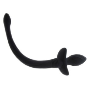 Plug Vibrant Queue de Chien Wiggle Tail 9 x 4cm Noir