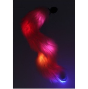 Plug avec queue Licorne Led 6 x 2.8cm Rose- Bijoux Anal en stock sur Fun et plaisirs