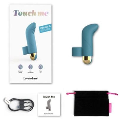 Vibro de doigt Touch Me Love to Love Bleu