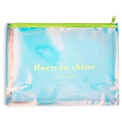 Pochette de rangement Born to Shine Zip jaune- Playroom Donjon en stock sur Fun et plaisirs