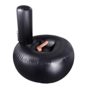 Coussin gonflable avec Gode Lust Thruster Noir- Playroom Donjon en stock sur Fun et plaisirs