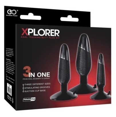 Kit de 3 plugs Xplorer noirs