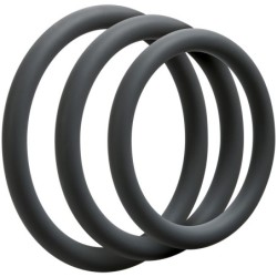 lot de 3 Anneaux Silicone Fins Noirs- Cockrings Flexibles en stock sur Fun et plaisirs