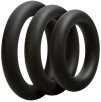 Lot de 3 Anneaux Silicone 10mm Noirs