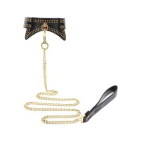 Collier et Laisse Studded Vogue Noir- Colliers & Laisses en stock sur Fun et plaisirs