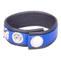 Anneau pénien en cuir Bleu et noir- Cockrings Cuirs en stock sur Fun et plaisirs