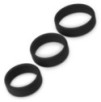 Pack de 3 cockrings silicone SiliRing Noirs