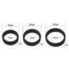 Pack de 3 cockrings silicone SiliRing Noirs