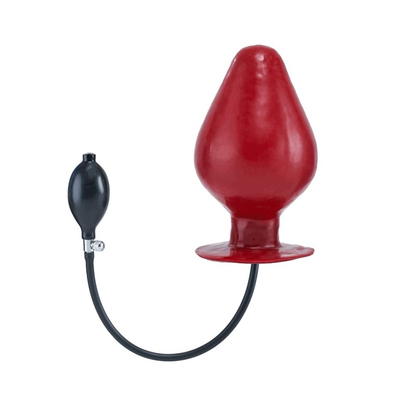 Plug gonflable en latex Vortex XL 20.5 x 12cm Rouge