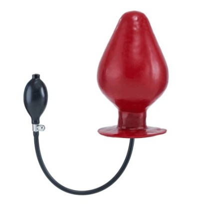 Plug gonflable en latex Vortex XL 20.5 x 12cm Rouge disponible sur Fun et plaisirs