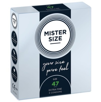 Préservatifs MISTER SIZE 47mm x3 disponible sur Fun et plaisirs