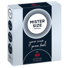 Préservatifs MISTER SIZE 60mm x3 disponible sur Fun et plaisirs