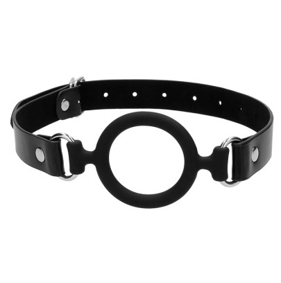 Bâillon en silicone Ring Gag 40mm Noir disponible sur Fun et plaisirs