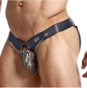 Jockstrap Ring & Chain Dngeon Camouflage Gris