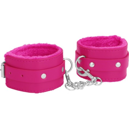 Menottes de poignet Plush Rose- Menottes en stock sur Fun et plaisirs