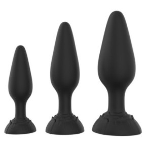 Kit de 3 Plugs Rolarose 11 x 4.1cm Noir  disponible sur Fun et plaisirs