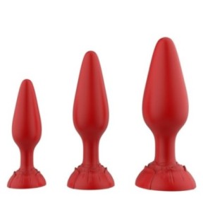 Kit de 3 Plugs Rolarose 11 x 4.1cm Rouge disponible sur Fun et plaisirs