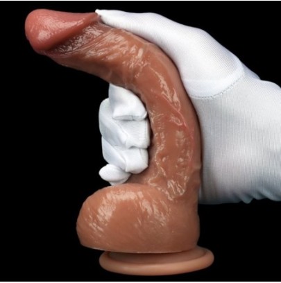 Gode Realdick 14 x 4cm Marron