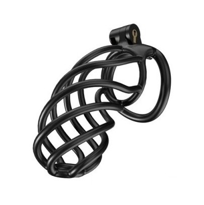 Cage de chasteté Tortille XXL 12.5 x 3.4 cm Noire disponible sur Fun et plaisirs