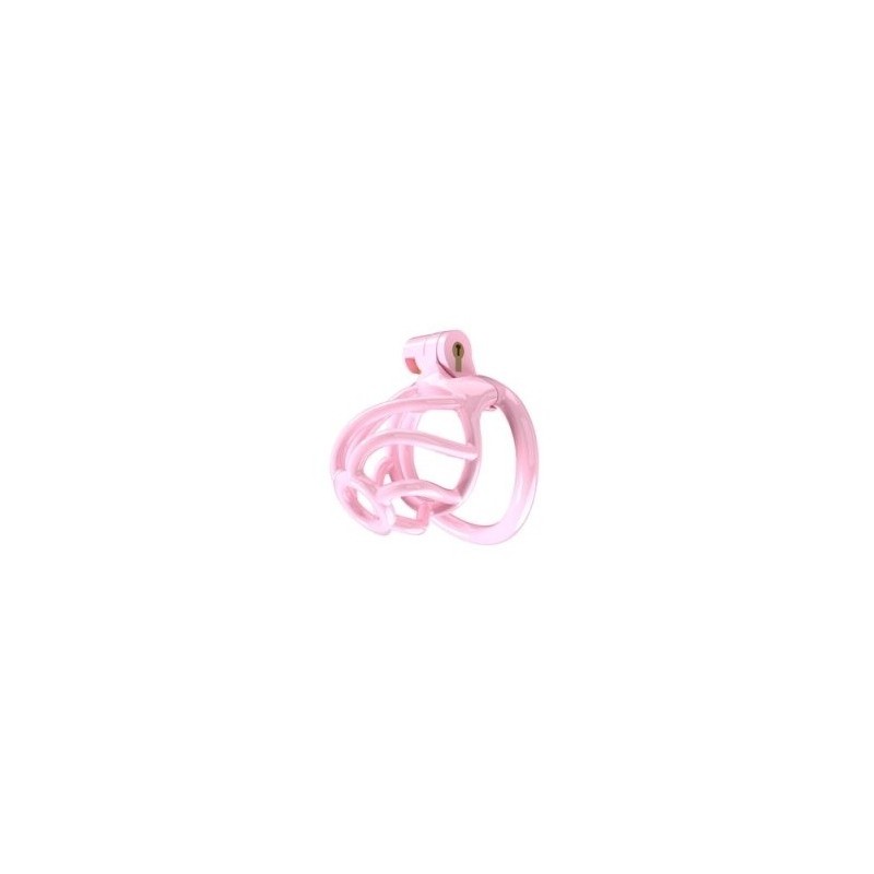 Cage de chasteté Tortille S 6 x 3.4 cm Rose