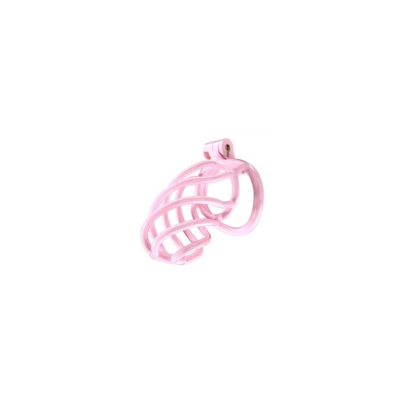 Cage de chasteté Tortille L 9.5 x 3.4 cm Rose